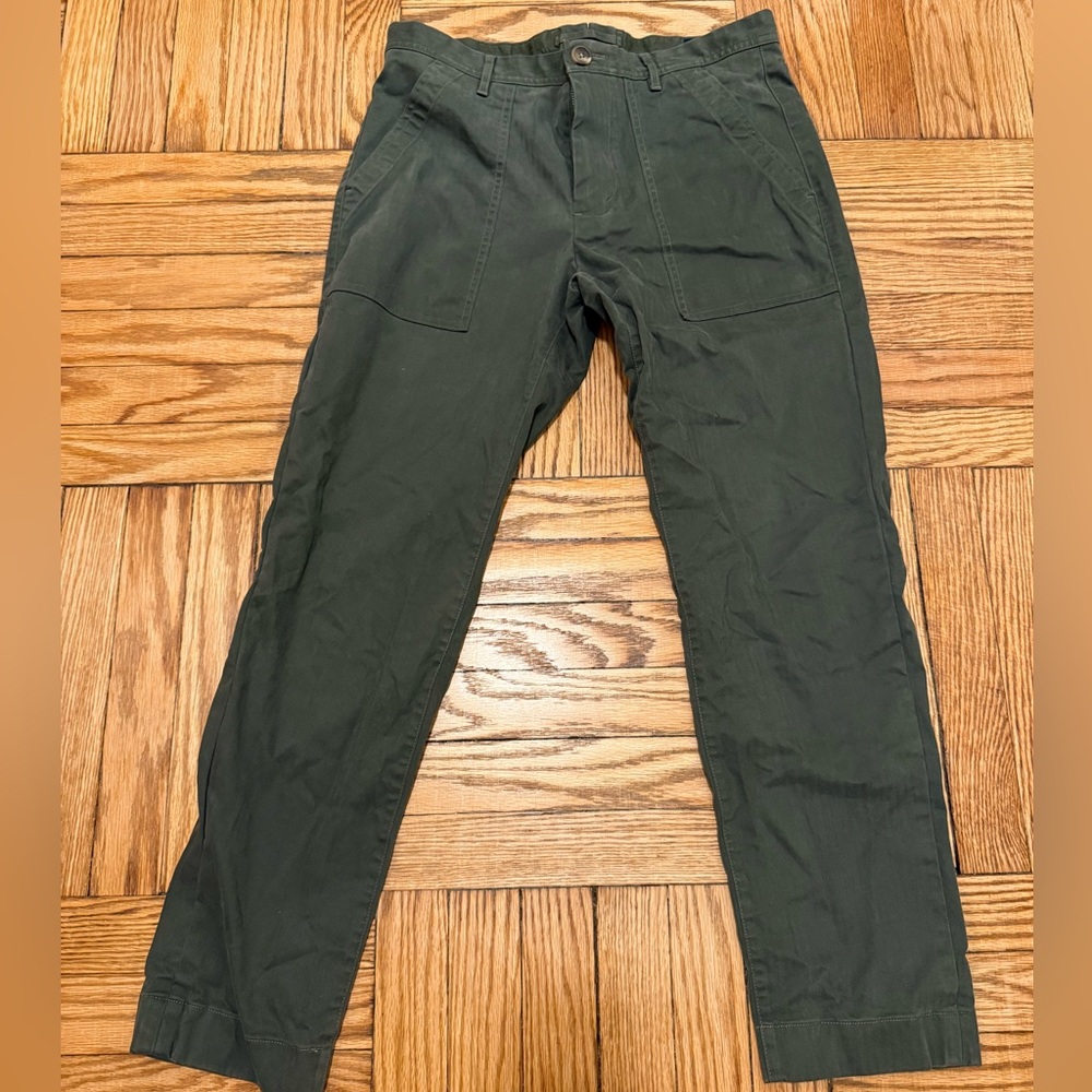 Proper Cloth Men's Dark Green Cargo Pants
